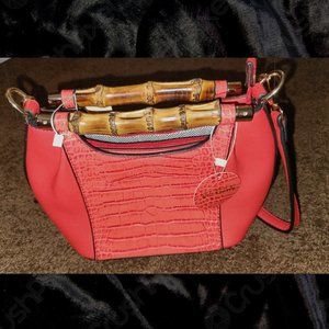 Isabelle handbag - red faux leather